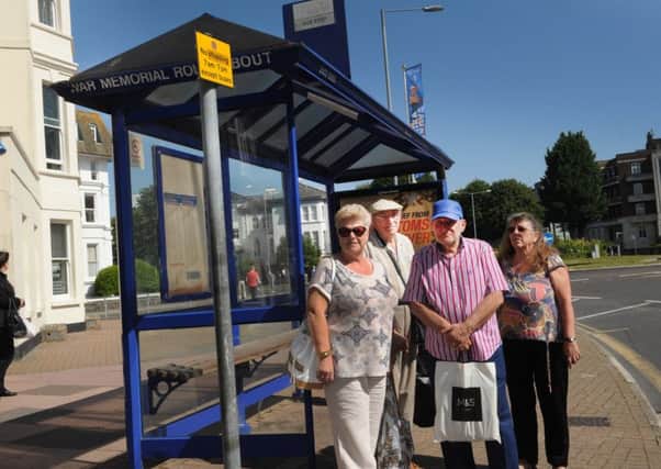 Bus Stop on Cornfield Road, War Memorial end, Eastbourne (Photo by Jon Rigby) SUS-170615-092041008