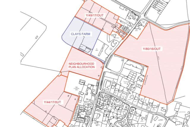 Clays Farm in relation to other proposed developments