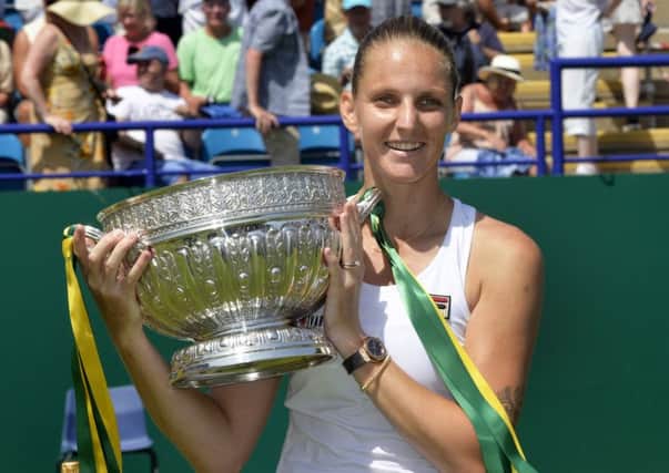Karolina Pliskova is the Ladies Champion at the Nature Valley International in Eastbourne (Photo by Jon Rigby) SUS-190629-190545002