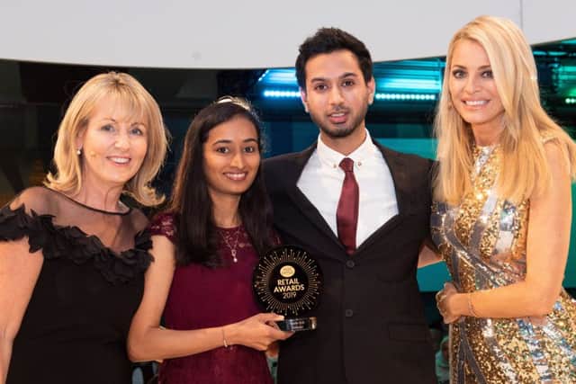 The award was given by BBC presenter Tess Daly (right). Picture by Andrew Perkins