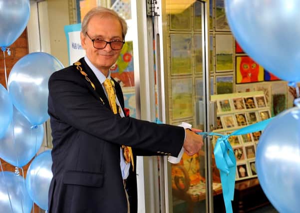 Woodlands Meed and Burnside Venture open at pop up shop in Burgess Hill. MSDC Chairman Colin Trumble opens the shop in early June. Pic Steve Robards SR1916091 SUS-190619-192551001