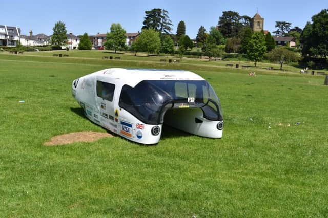 The Ardingly Solar Car in Victoria Park SUS-190107-143608001