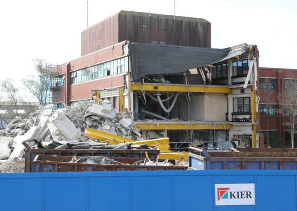 The old Adur Civic Centre being demolished