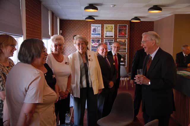Royal visit to the Royal Hippodrome Theatre in Eastbourne to meet staff and volunteers SUS-190407-165856001