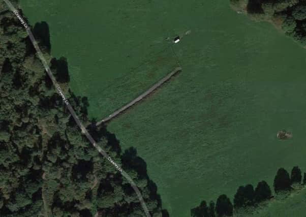 A landowner is facing action over a 90m track across a Balcombe field. Picture: Google