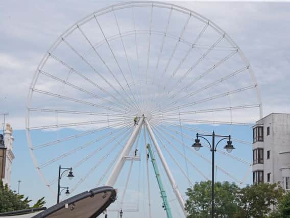 The construction of the Worthing Wheel is almost complete