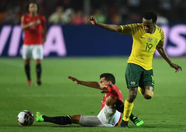Percy Tau in action for South Africa against Egypt (getty)