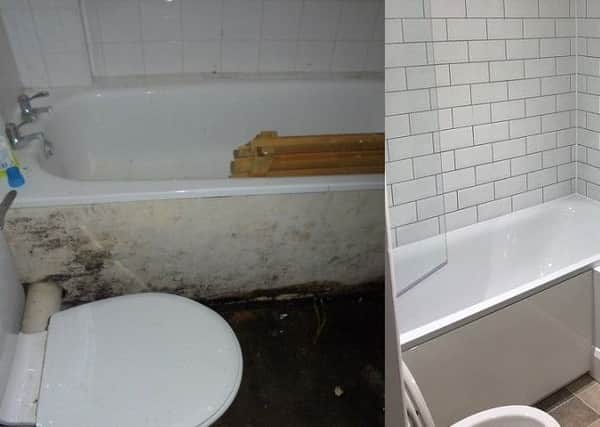 Before and after: the house has now been refurbished