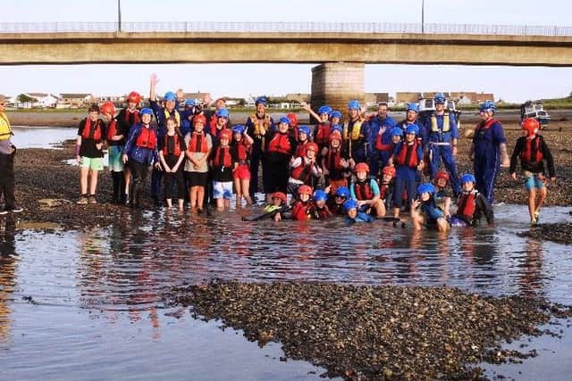 All ten Shoreham coastguards were involved in the water safety training for 3rd Shoreham Sea Scouts