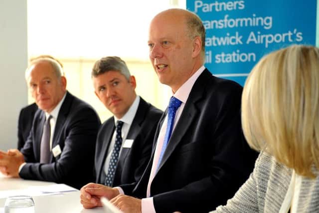 Transport Secretary Chris Grayling announcing the upgrade at a press conference today (July 8). Photo by Steve Robards