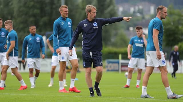 Graham Potter takes charge for the first time in Austria (BHAFC/Paul Hazlewood)