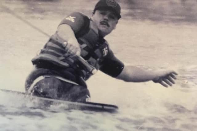 Steve McKay from Connaught Road, Littlehampton. Back in his waterskiing days