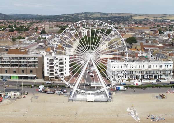 Photographer Eddie Mitchell used his drone to capture these shots of Worthing's latest tourist attraction.
