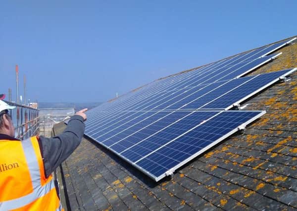 Solar panels installed on Portland House