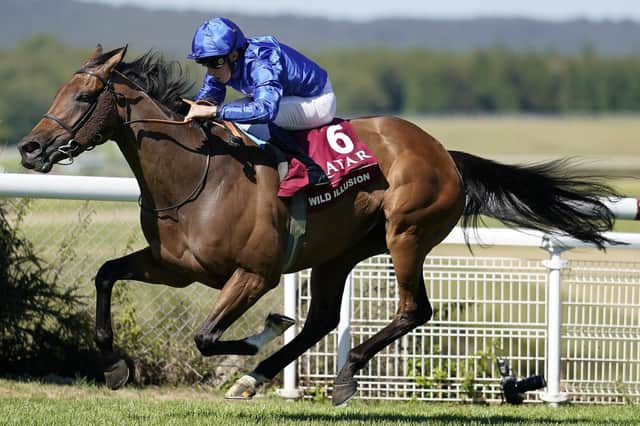 Wild Illusion and jockey William Buick cruise to Qatar Nassau Stakes victory last season. Picture: Alan Crowhurst/Getty Images