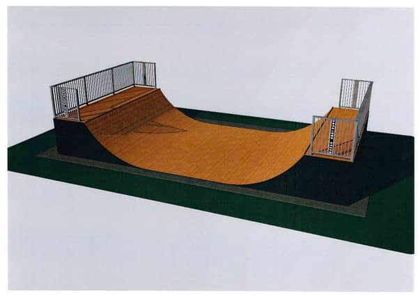 How the new half pipe skate ramp would look