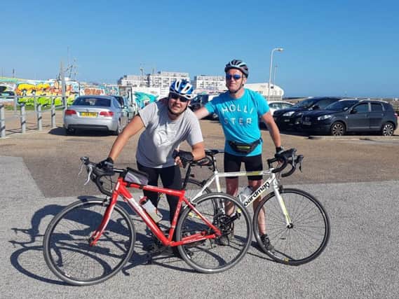 Adam Janman and Allen Mack took on a 100-mile cycle ride in honour of Abbie Hudson Harmes SUS-191107-152719001