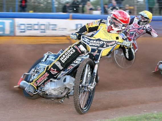 Eastbourne Speedway's Edward Kennett. Picture by Mike Hinves