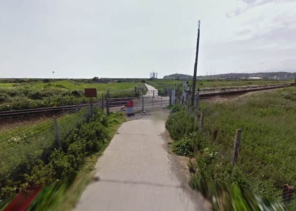 Current level crossing at Tide Mills (photo by Google Maps Street View)