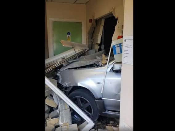 A car has driven through an ambulance station in Bognor Regis. Picture: Chichester Police