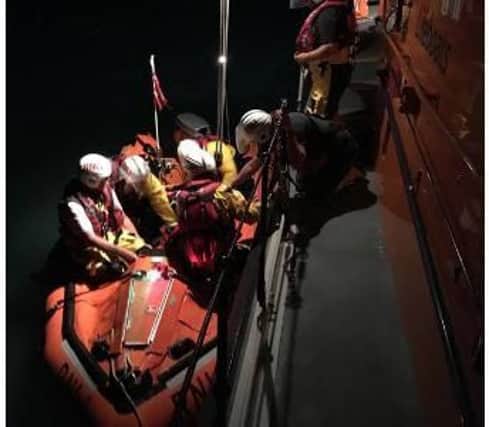 Lifeboat rescue. Photo courtesy of the RNLI SUS-190715-164708001