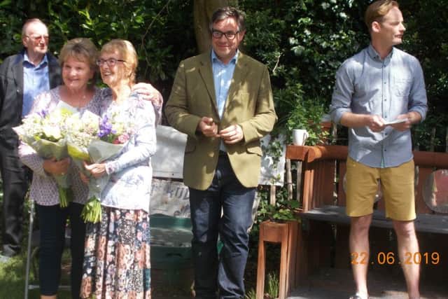 Jeremy Quin MP with Rudgwick Pre-School founders at the 50th anniversary party SUS-190723-160606001