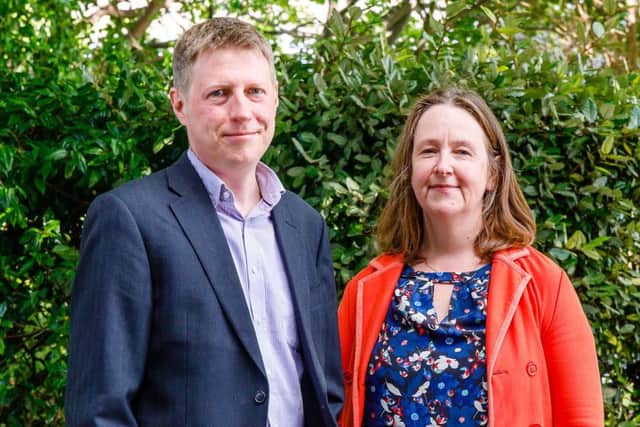 New deputy leader James MacCleary (Lib Dem) and leader Zoe Nicholson (Green) at Lewes District Council