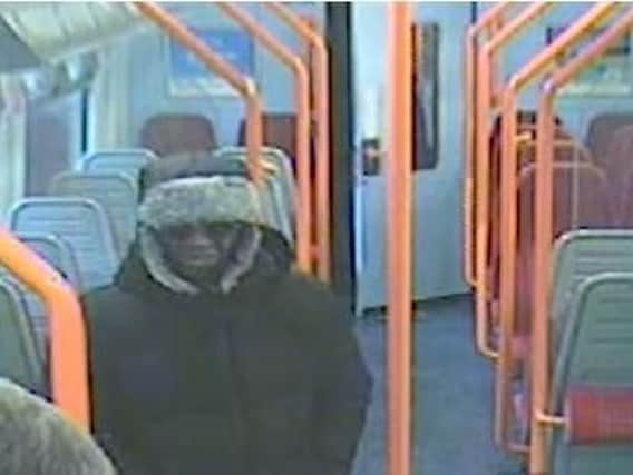 A CCTV image of Darren Pencille on the train