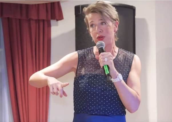 Katie Hopkins at Eastbourne's Afton Hotel SUS-190716-154957001
