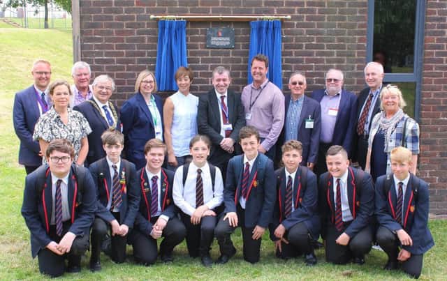 A commemorative plaque was unveiled by the William Parker Foundation. Present were Yvonne Powell  (executive principal); Stephanie Newman (principal); Cllr Mike Edwards; Cllr Martin Clarke; Cllr Andy Batsford; Michael Foster; Gareth Bendon, from the William Parker Foundation; School Governors; the mayor and deputy mayor of Hastings; and William Parker students.
