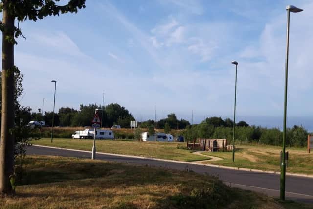 Travellers have moved into the Kingley Gate development land in Littlehampton