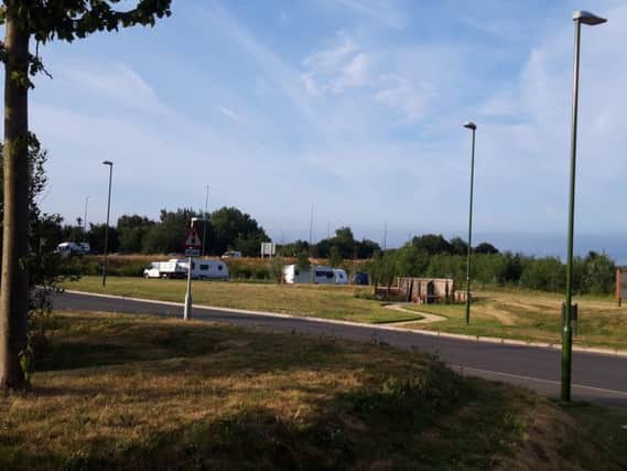 Travellers have moved into the Kingley Gate development land in Littlehampton
