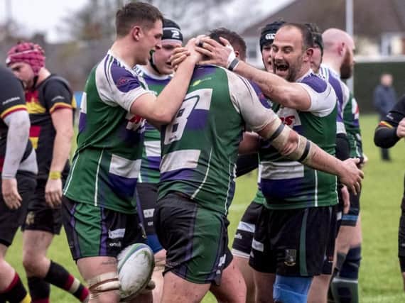 Bognor celebrate a try last season - and they now know who they're playing and when this term / Picture by Tommy McMillan
