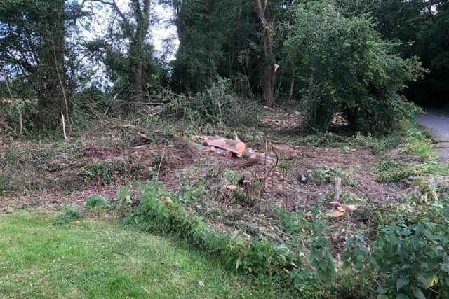 Dozens of trees in Balls Cross have been cut down, much to the anger of local residents