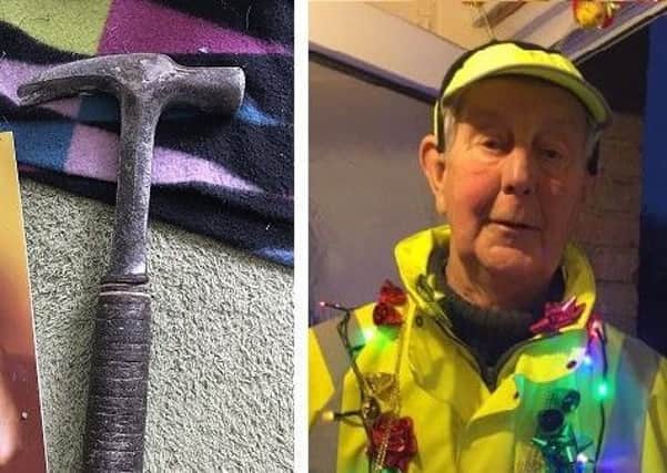 Lollipop man Keith Parkinson was on duty when a hammer was thrown at him