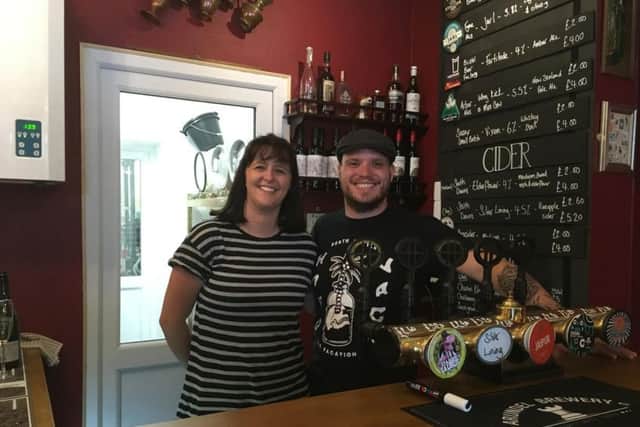 Bar staff Abby and Adam Sedgwick at The Fox & Finch Alehouse on Wednesday (July 17)