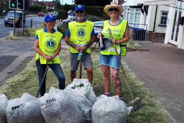 Tidy Up in Adur volunteers in Upper Shoreham Road, Shoreham