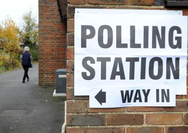 Mid Sussex polling station. The area was one of ten areas to take part in a voter ID pilot during May's council elections