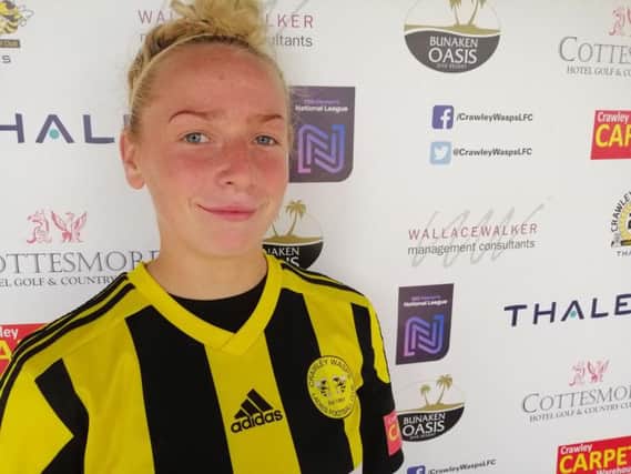 New signing Hope Nash played in Crawley Wasps friendly with Charlton.