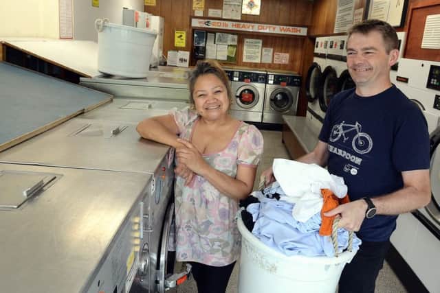 Laura Real has signed East Preston Launderette over to Adrian Clarke. Picture: Kate Shemilt ks190428-3