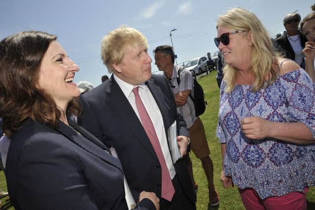 Boris Johnson visits Eastbourne with Caroline Ansell, photo by Mark Dimmock