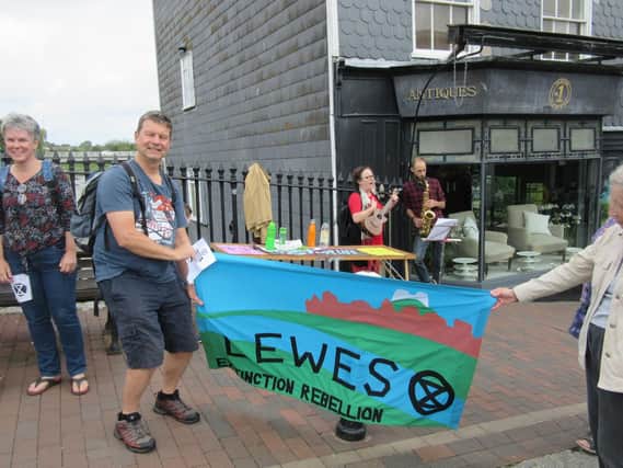 XR Lewes Street Theatre Group in the town on Saturday (July 20)