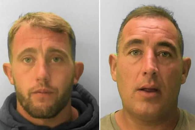 Gary Lee Field (left) and Kevin William Barden (right). Photo courtesy of Sussex Police. SUS-190723-153413001