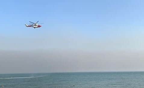 The Coastguard helicopter was circling the skies over St Leonards SUS-190723-190009001