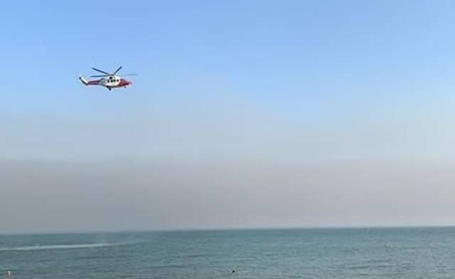The Coastguard helicopter was circling the skies over St Leonards SUS-190723-190009001