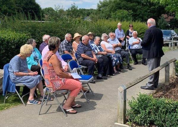 North Horsham Parish Coucil has unveiled a dedication to former councillor Roger Wilton who died last year SUS-190724-095801001
