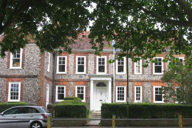 The Hall in Southwick, bearer of two blue plaques