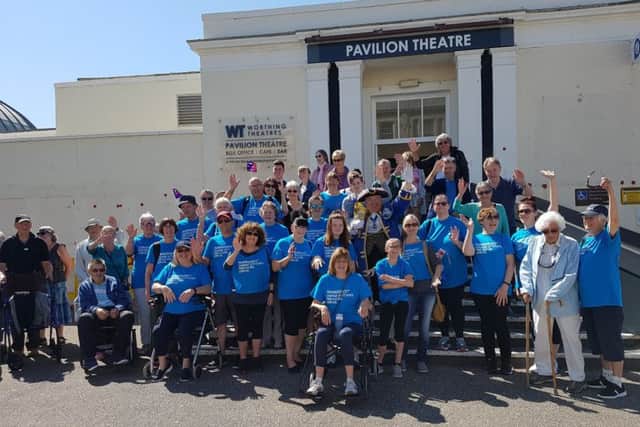 Maureen Johnson was thrilled with the support she received for her fundraising walk on Worthing seafront