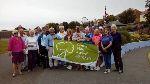 Cllr Deirdre Earl-Williams celebrates with fellow councillors, council staff and park users