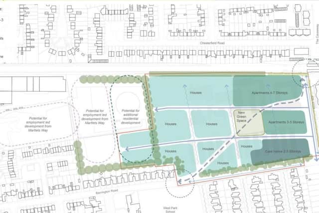 The architects drawing of the HMRC site redevelopment, which was shown at the consultation